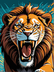 lion head vector art for graphic design