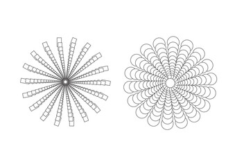 Obraz premium A set of Graphics Flowers