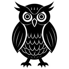 owl on white background
