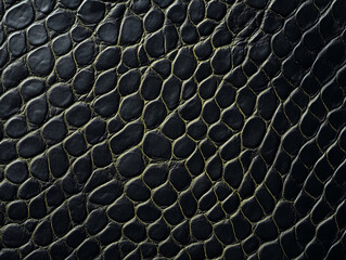 Shiny black lizard or snake skin