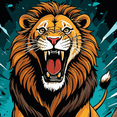 lion head vector art for graphic design