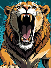 lion head vector art for graphic design