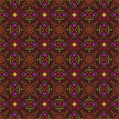 thai art pattern on the wall