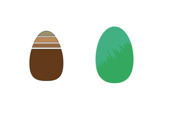 set of Happy Easter Eggs design