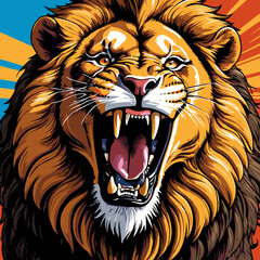 lion head vector art for graphic design