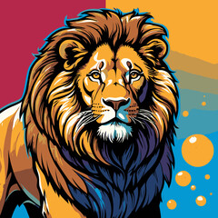 lion head vector art for graphic design