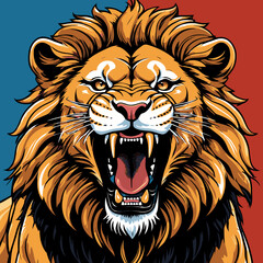 lion head vector art for graphic design