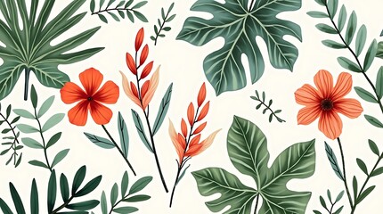 seamless pattern with flowers