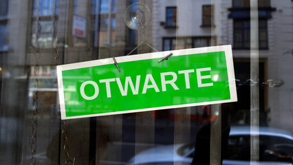 open sign in Polish