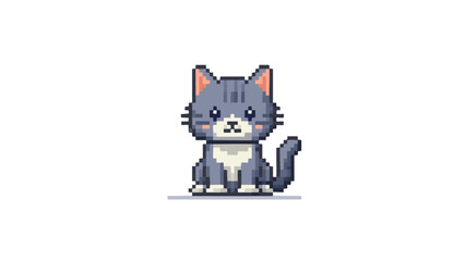 A simple pixelated cat