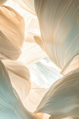 Abstract Waves of Light in Sandstone Canyon: Play of Nature and Sculpture.