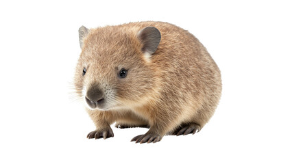 Obraz premium Wombat isolated on a white background