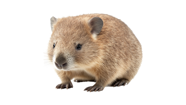 Wombat isolated on a white background