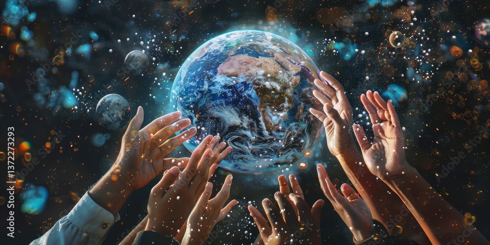 Poster commune with communities worldwide with captivating imagery of world events