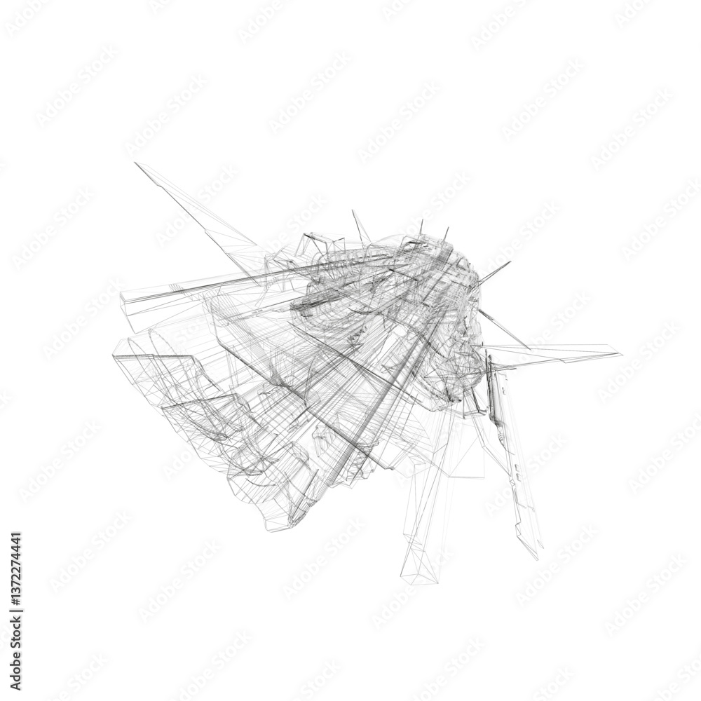 Poster a drawing of a spaceship with a white background. the spaceship is shown from different angles, with