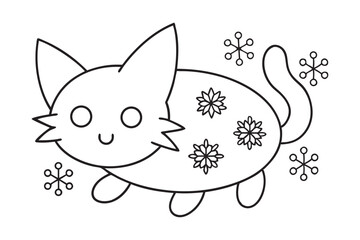 Building a snow cat in a magical winter land of whimsical and magical adventures.