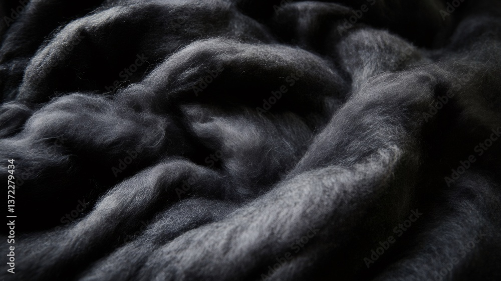 Aufkleber dark gray wool fabric creating a soft and warm background