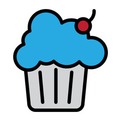 Muffin Vector Filled Icon Design
