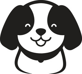 Cute brown puppy cartoon vector with bone