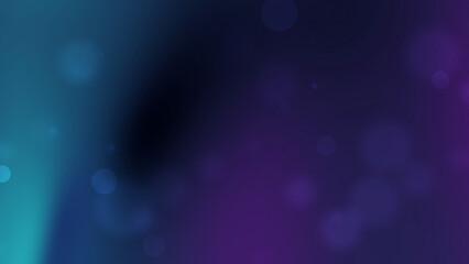 Blue purple gradient background features blurry light orbs