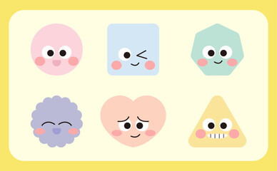 도형 캐릭터 얼굴 모음