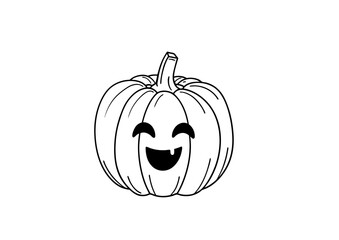black and white svg vector, Halloween pumpkin icon