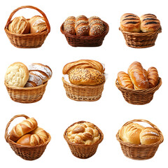 assortment of baked bread
