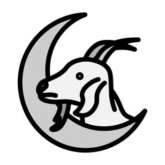 Eid ul Adha Vector Filled Icon Design