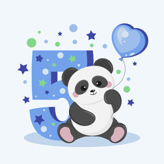 Birthday card for a boy 5 years old