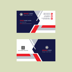 Modern creative simple clean business card or visiting card design template