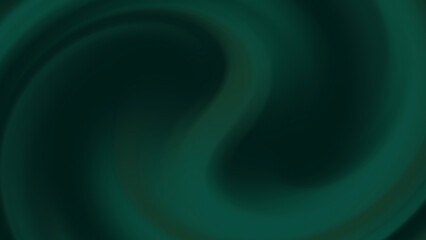 Dark Green Abstract Background with Smooth Swirling Gradient Effect