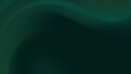 Abstract Dark Green Gradient Background with Smooth Flowing Waves  