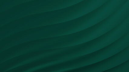 Fototapeta premium Dark green abstract background with curved lines