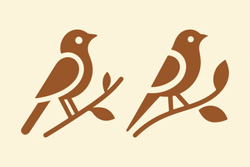Minimalist bird silhouette illustration design