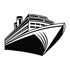 vector illustration of a cruise ship