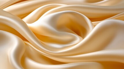 Obraz premium Elegant golden fabric draped in gentle flowing and graceful folds