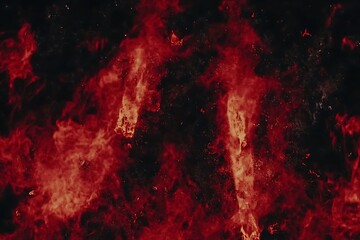 Fototapeta premium Intense flames erupting in a dynamic and ominous artistic arrangement