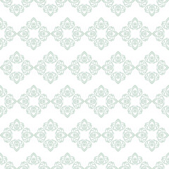 Vector seamless monochrome pattern with floral ornament. For printing, packaging, wallpaper, textiles, scrapbooking