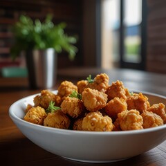 A modern, minimalist presentation of crispy roasted.
