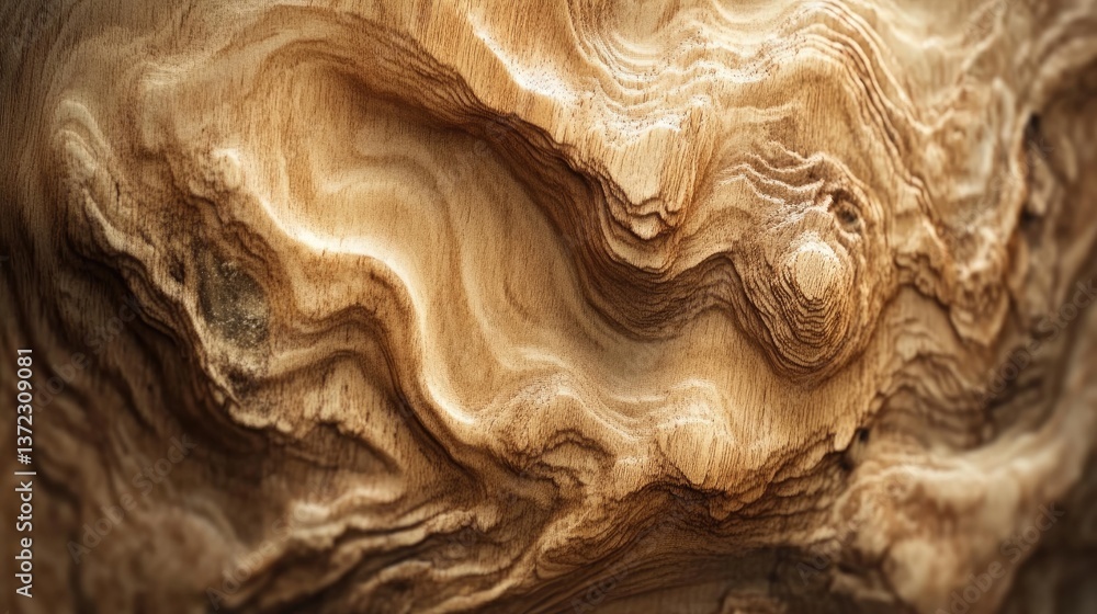 Poster abstract close-up of natural wood grain patterns with unique swirls and textures for artistic and de
