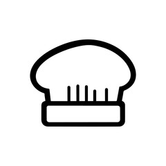Minimalist black and white Chef hat icon with abstract Culinary design for restaurant branding  