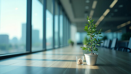 High resolution corporate scene spotlighting collaborative efforts toward climate action finance minimal clutter with generous negative space highlighting international partnerships carbon reduction s