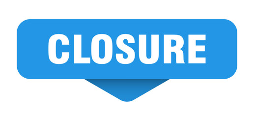 closure sticker. closure sign on transparent background