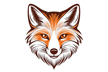 Obraz premium Illustration of a fox head featuring intricate details and vibrant colors.