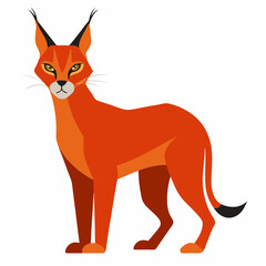 Obraz premium Caracal vector illustration 