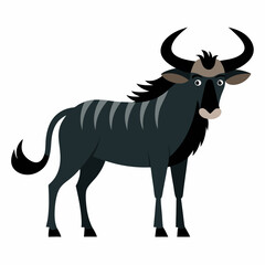 wildebeest vector illustration 