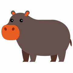 Obraz premium Hippopotamus vector illustration