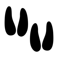 goat footprints, Goat or deer hoof paw.