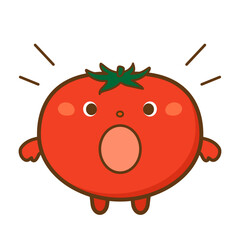 びっくりしたトマトのキャラクター