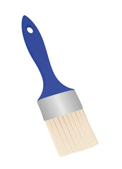 Blue paint brush. vector illustration